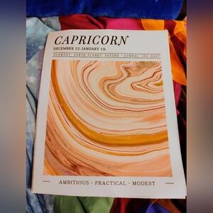 Nwot Canvas Birth Sign Poster